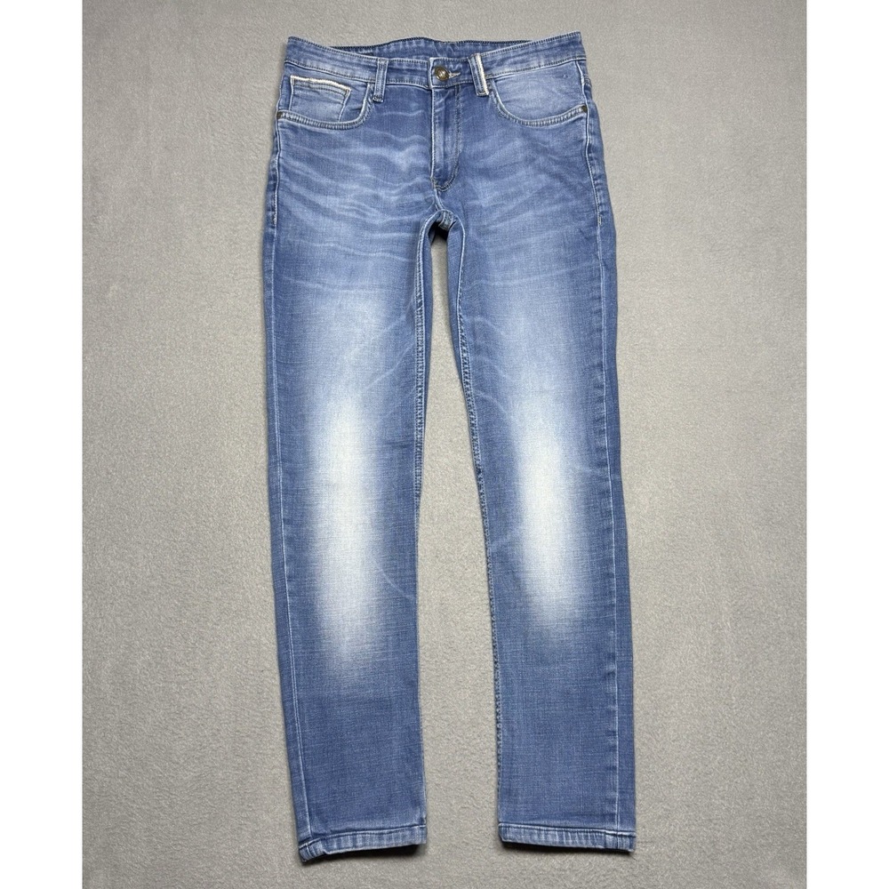 V Dot Rock Fit Mid Rise Skinny Jeans Womens Size 30 (30x29) Stretch Denim